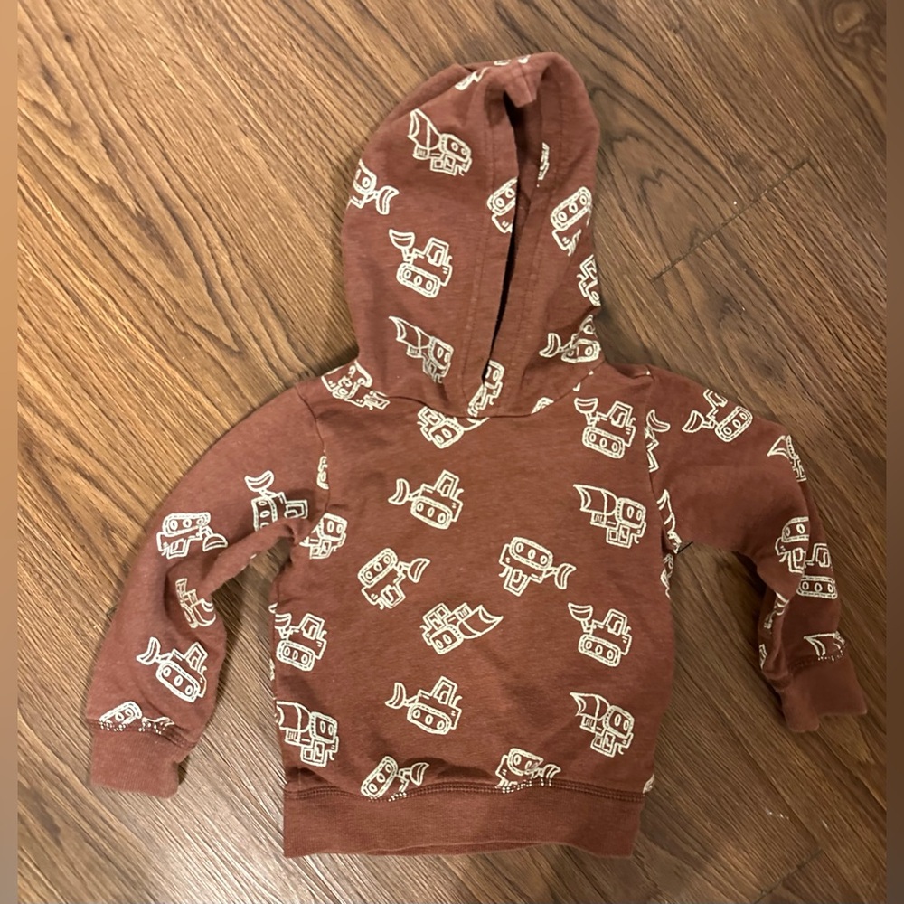 SOLD! Carter's Brown Hoodie with Playful Print